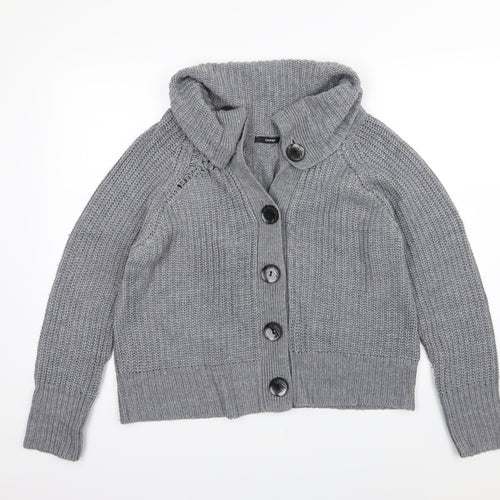 George Womens Grey  Knit Cardigan Jumper Size 16