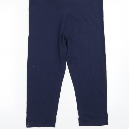 Originals Womens Blue  Jersey Cropped Leggings Size L L20 in