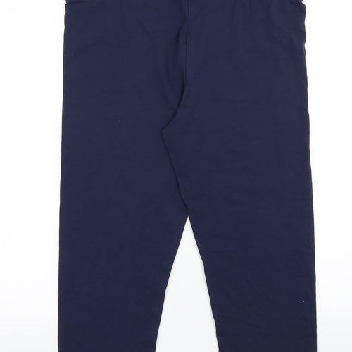 Originals Womens Blue  Jersey Cropped Leggings Size L L20 in