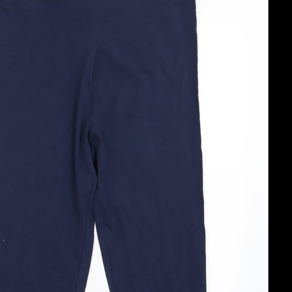 Originals Womens Blue  Jersey Cropped Leggings Size L L20 in