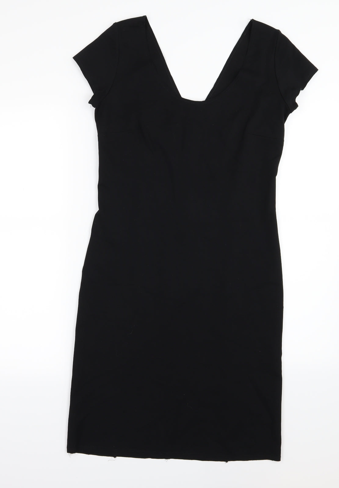 United Colors of Benetton Womens Black  Rayon Pencil Dress  Size M