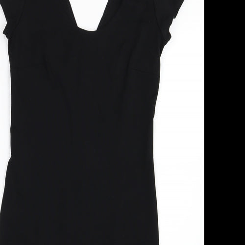 United Colors of Benetton Womens Black  Rayon Pencil Dress  Size M