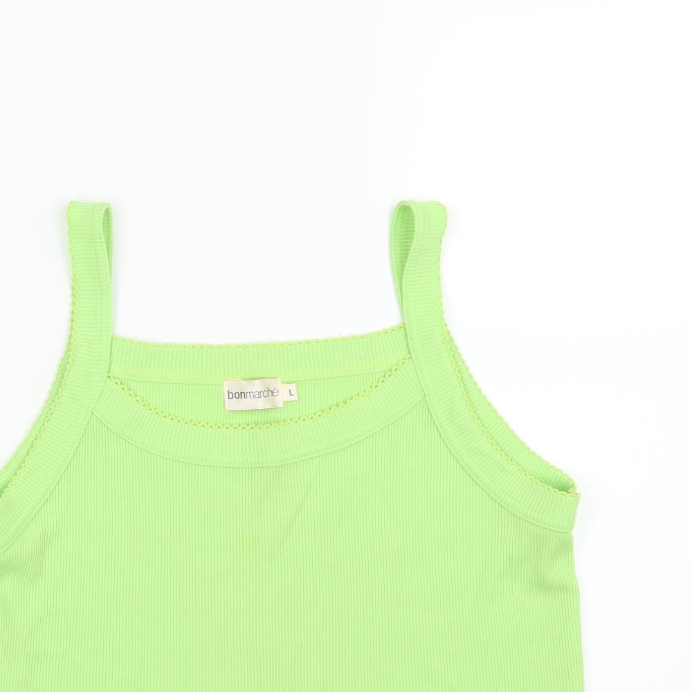 Bonmarché Womens Green  Jersey Basic Tank Size L
