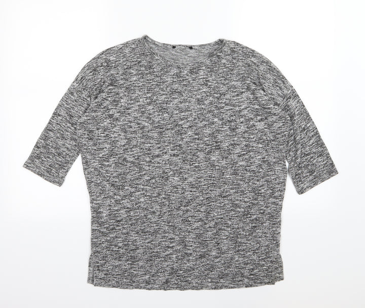 New Look Womens Grey  Knit Pullover Jumper Size S