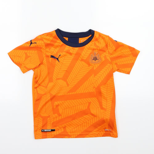 PUMA Boys Orange   Basic T-Shirt Size 7-8 Years  - Newcastle United