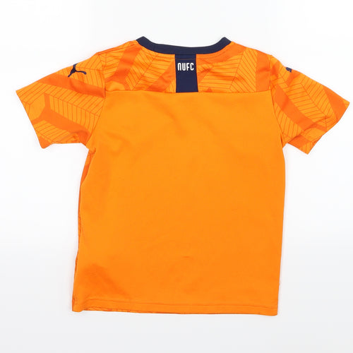 PUMA Boys Orange   Basic T-Shirt Size 7-8 Years  - Newcastle United