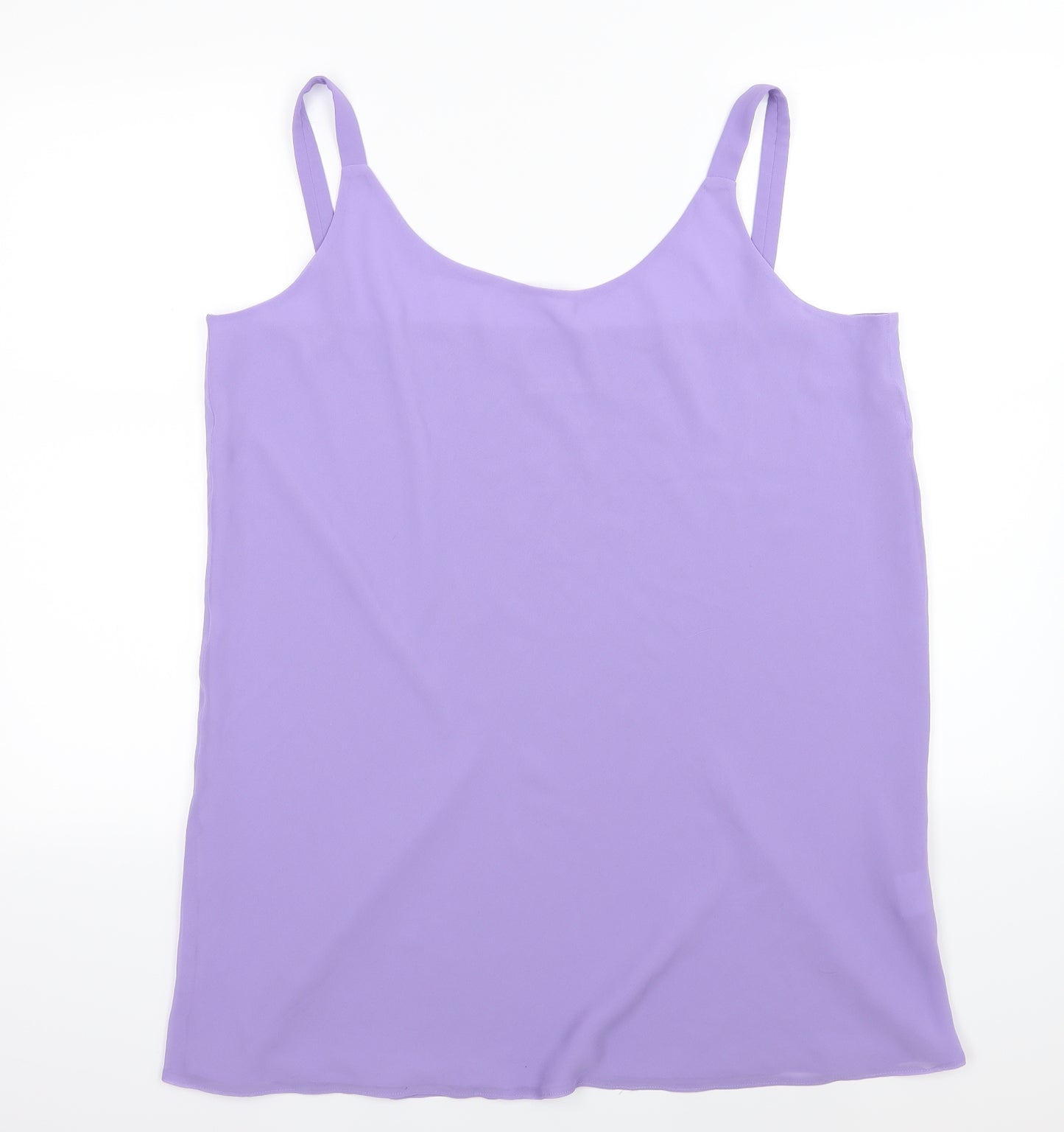 Gina Bacconi Womens Purple  Chiffon Basic Blouse Size 22