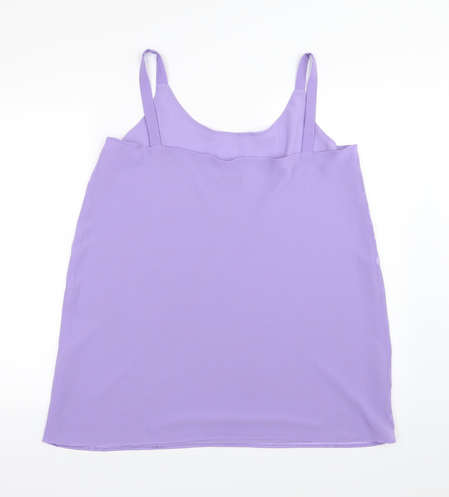 Gina Bacconi Womens Purple  Chiffon Basic Blouse Size 22