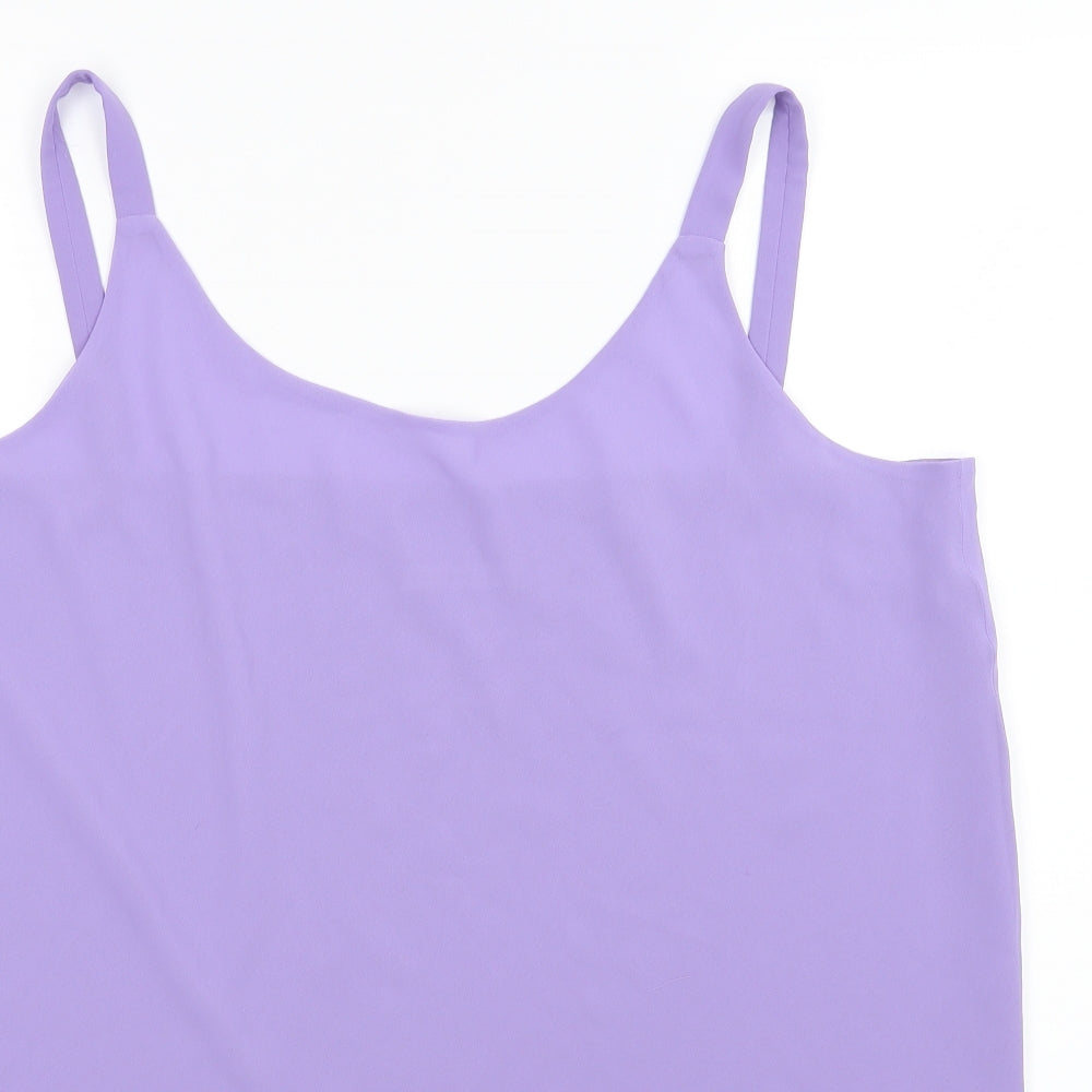Gina Bacconi Womens Purple  Chiffon Basic Blouse Size 22