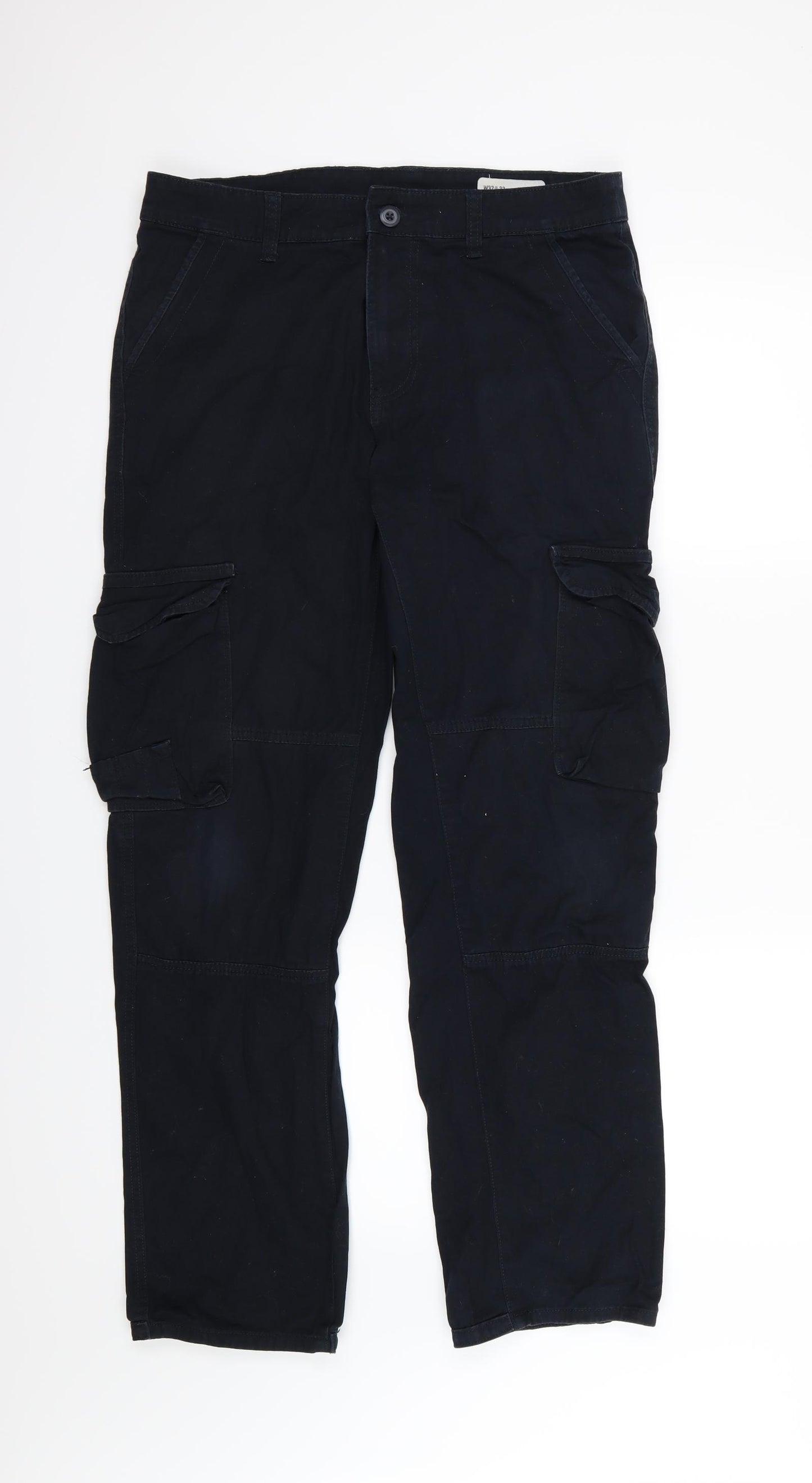 Denim & Co. Mens Blue   Cargo Trousers Size 32 L32 in