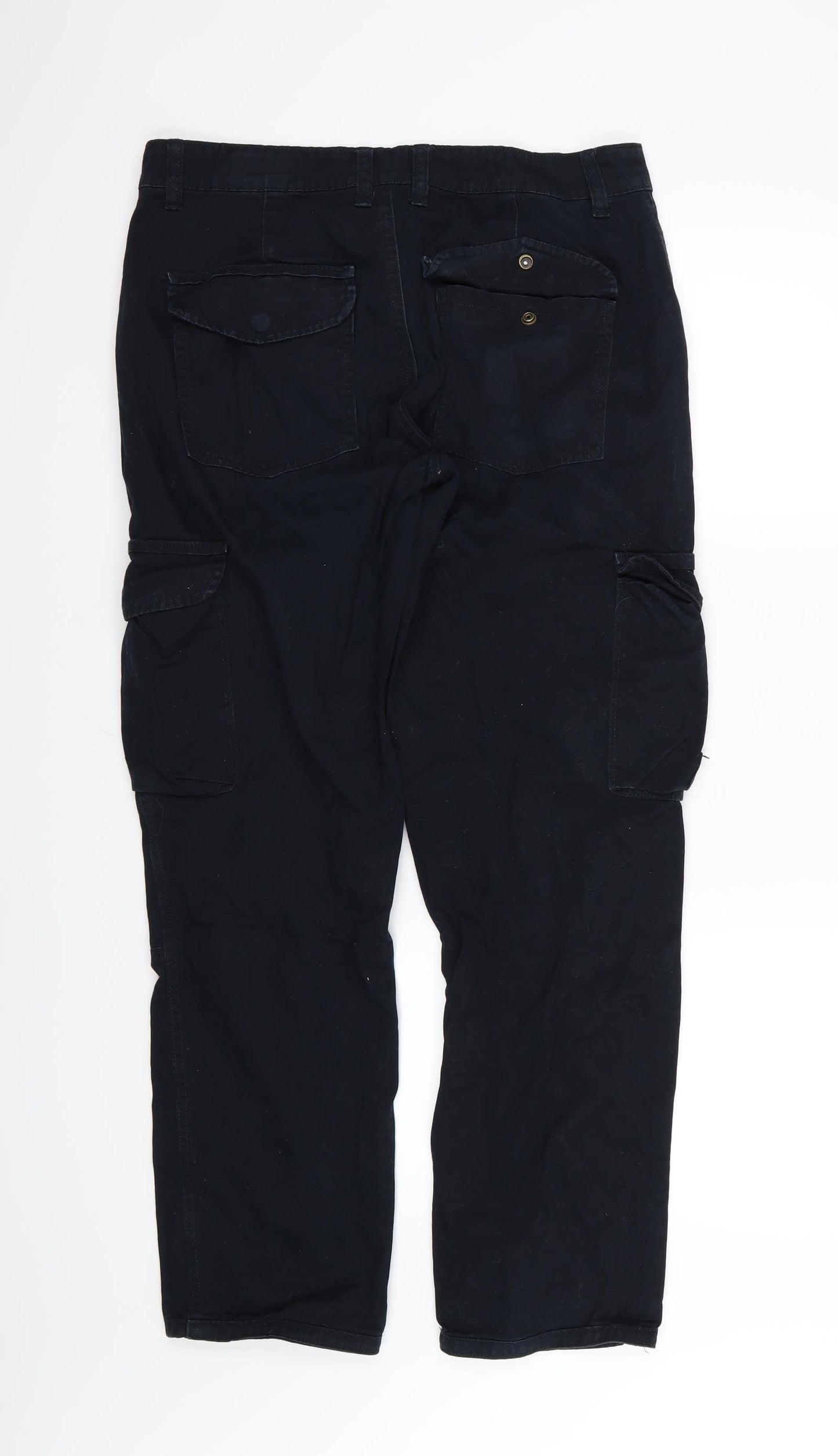 Denim & Co. Mens Blue   Cargo Trousers Size 32 L32 in