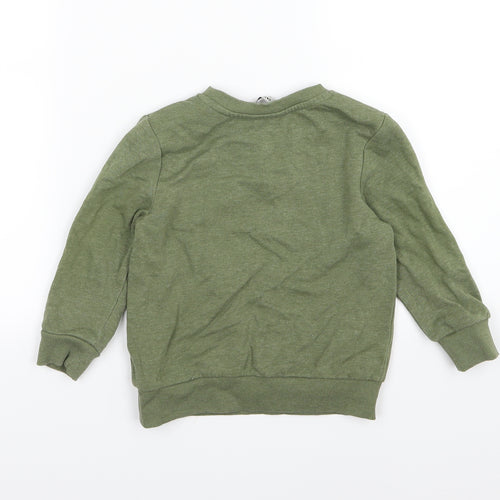 George Boys Green  Jersey Pullover Sweatshirt Size 2-3 Years
