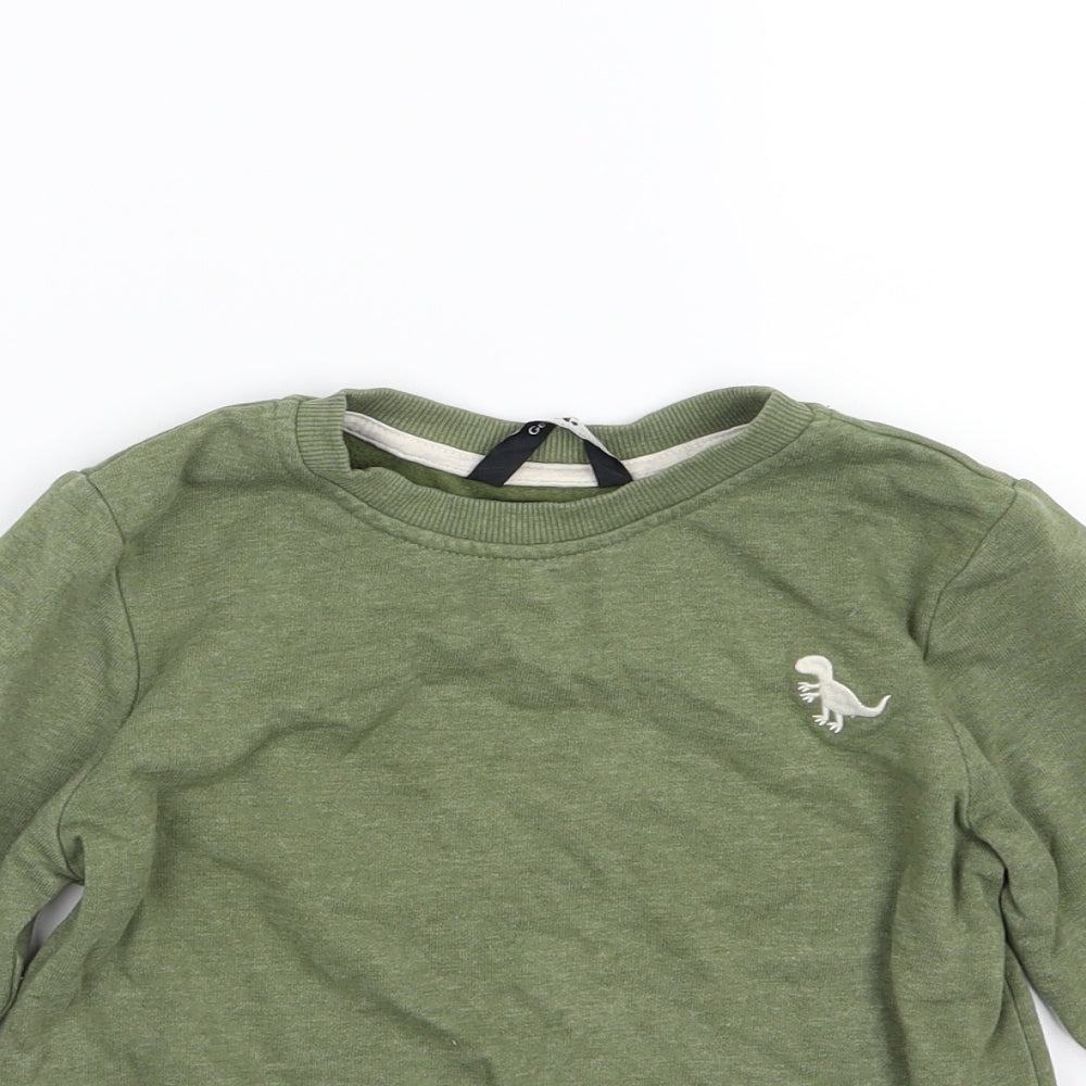 George Boys Green  Jersey Pullover Sweatshirt Size 2-3 Years