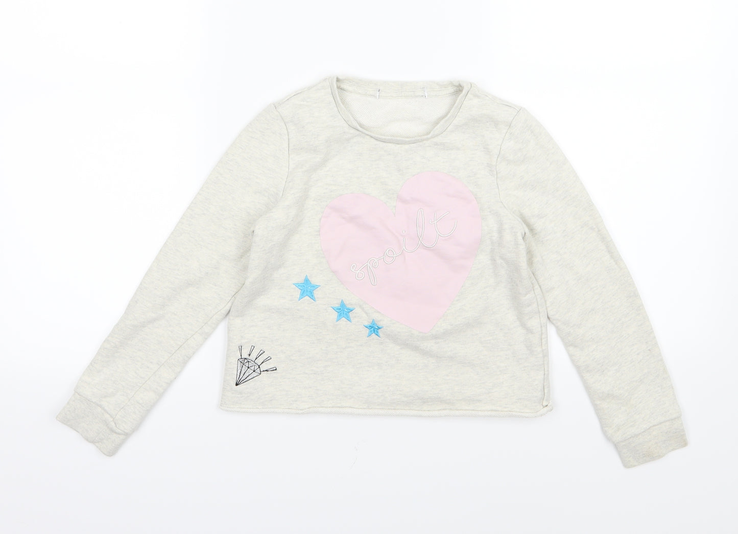 Very Girls Beige  Jersey Pullover Sweatshirt Size 5-6 Years  - Spoilt