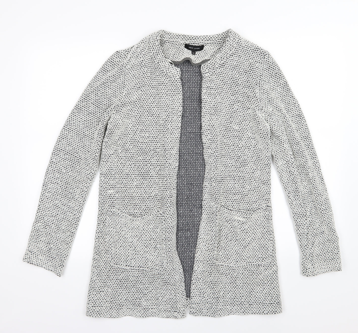 New Look Womens Grey  Knit Jacket  Size 10