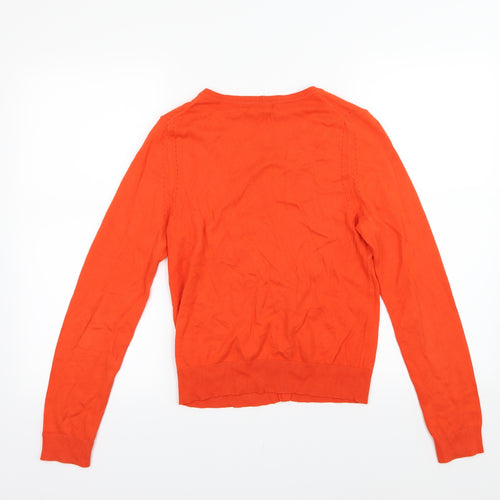 George Womens Orange  Knit Cardigan Jumper Size 8