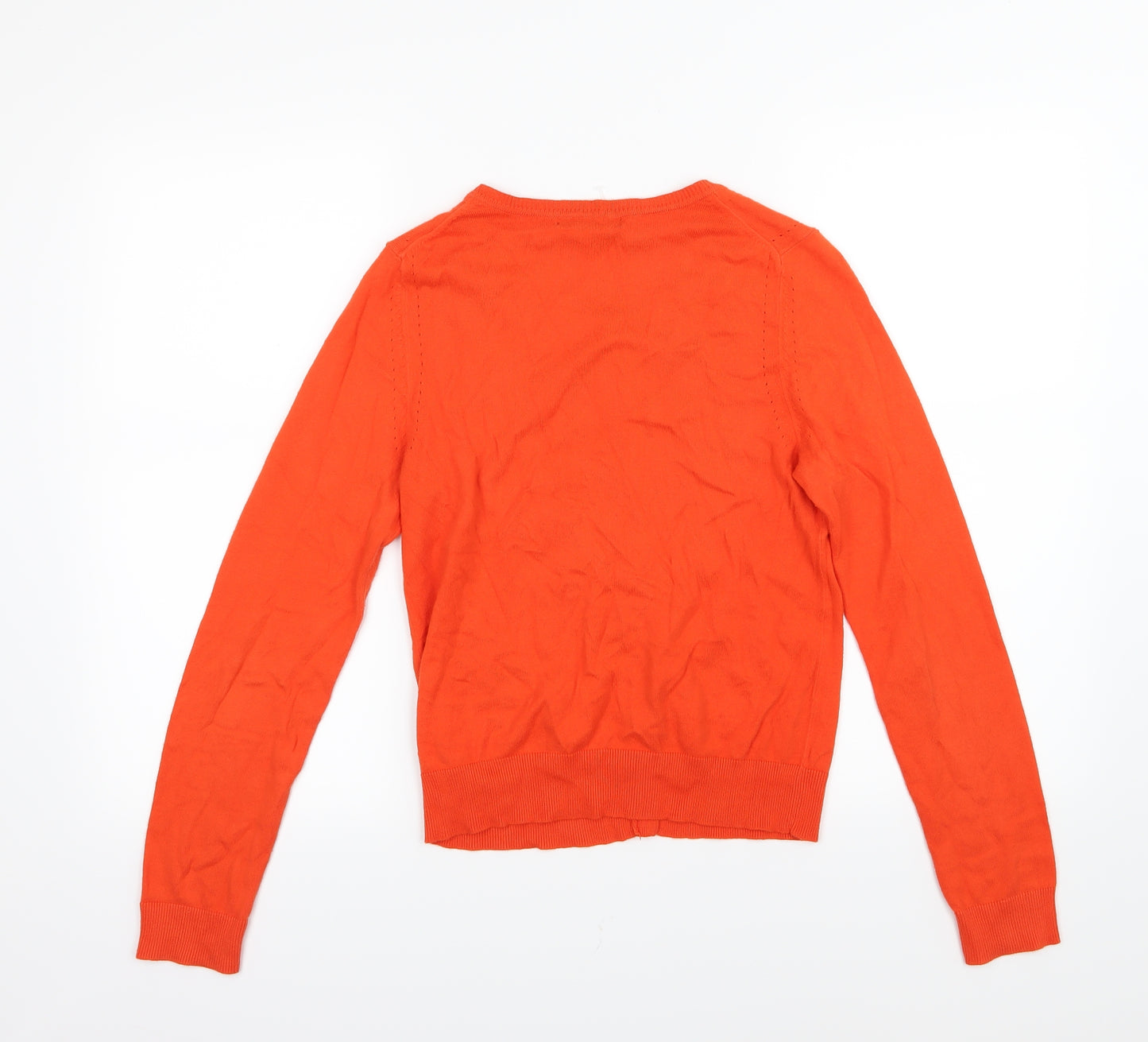 George Womens Orange  Knit Cardigan Jumper Size 8