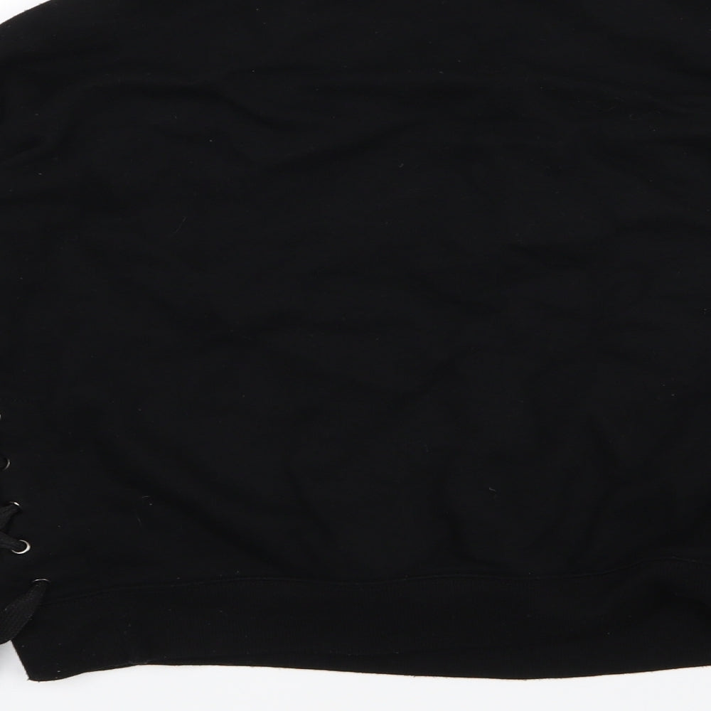 New Look Womens Black  Jersey Pullover Sweatshirt Size 12