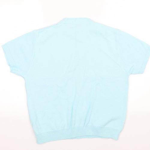 Amore Womens Blue  Knit Pullover Jumper Size M