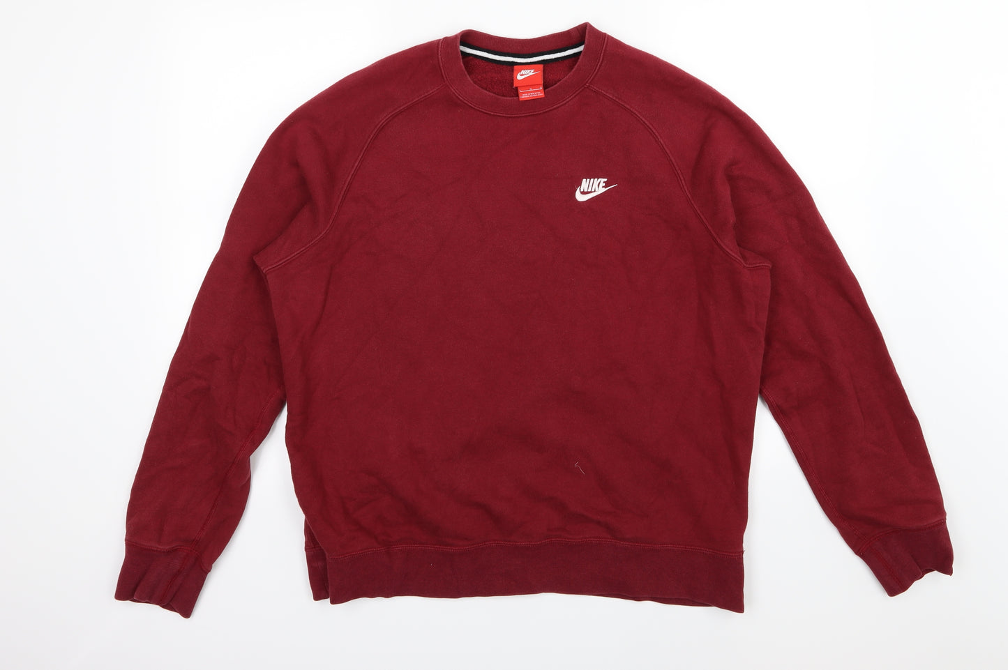 Nike Mens Red  Jersey Pullover Sweatshirt Size L  - Burgundy