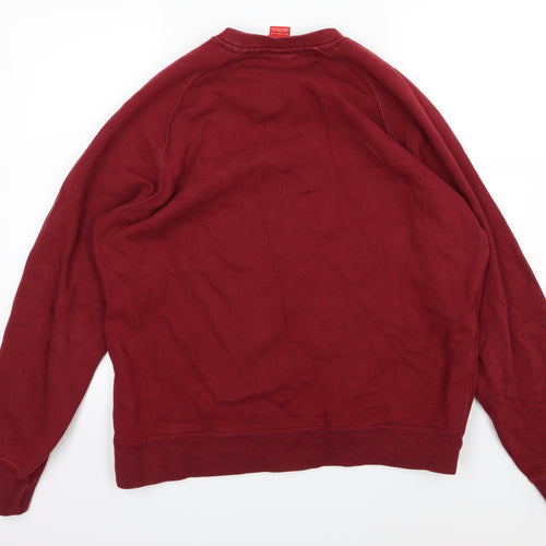 Nike Mens Red  Jersey Pullover Sweatshirt Size L  - Burgundy