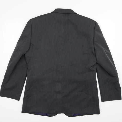 Taylor & Wright Mens Grey Striped Rayon Jacket Suit Jacket Size 42