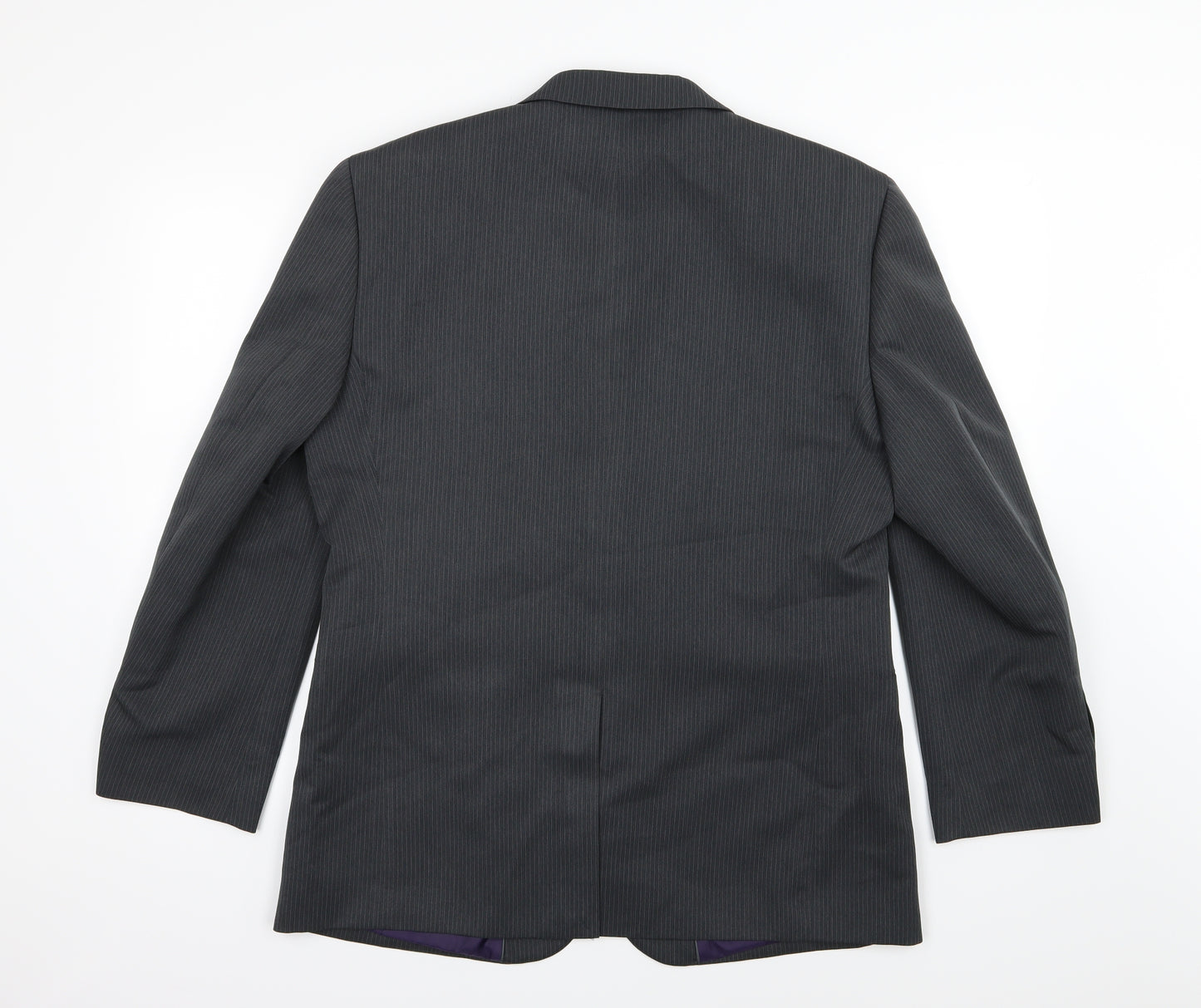 Taylor & Wright Mens Grey Striped Rayon Jacket Suit Jacket Size 42