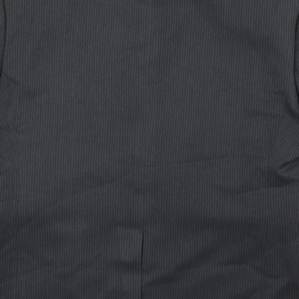 Taylor & Wright Mens Grey Striped Rayon Jacket Suit Jacket Size 42