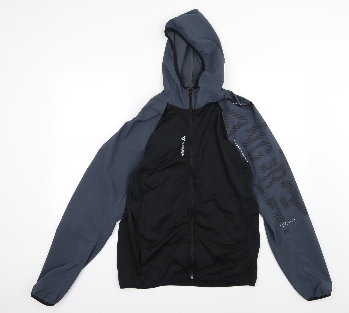 Reebok Mens Blue   Full Zip Hoodie Size M