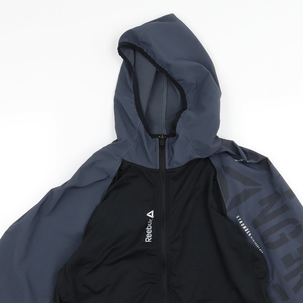 Reebok Mens Blue   Full Zip Hoodie Size M