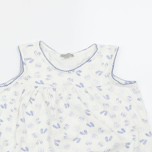 Miniman Girls White   Basic Tank Size 12 Years