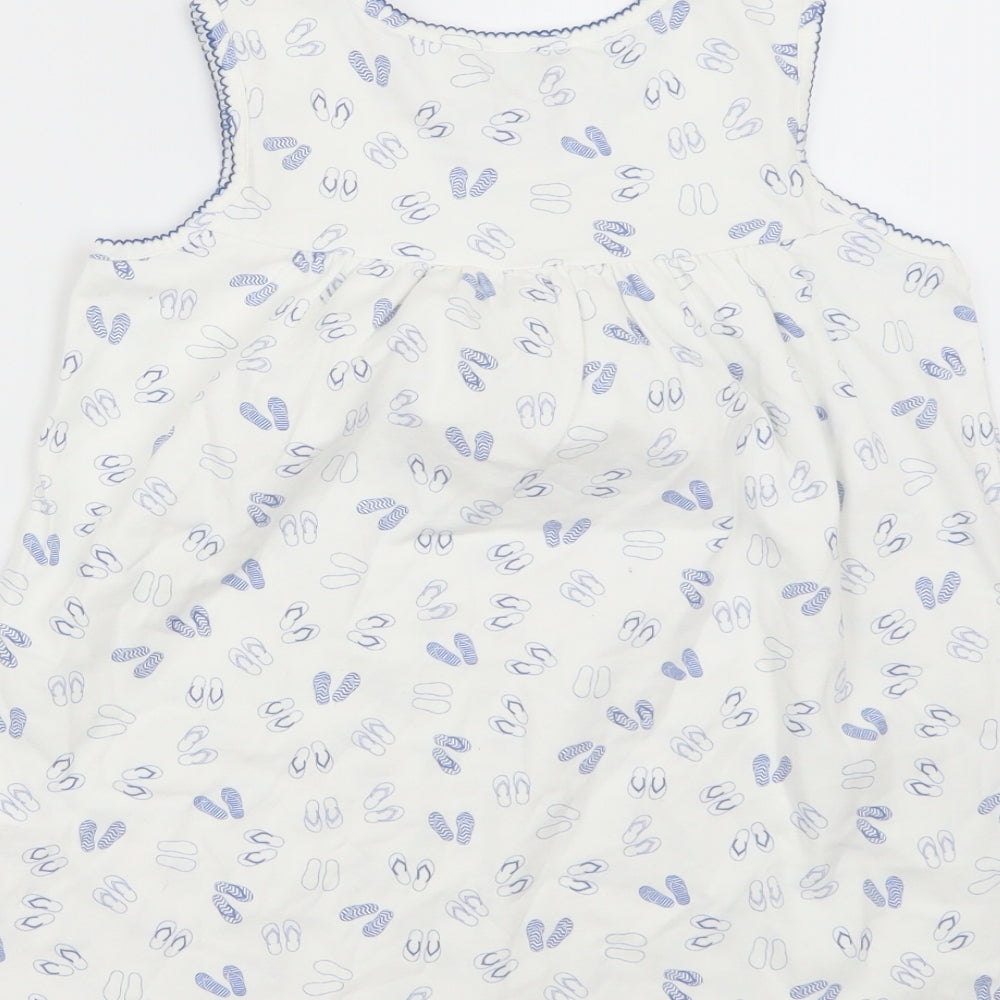 Miniman Girls White   Basic Tank Size 12 Years