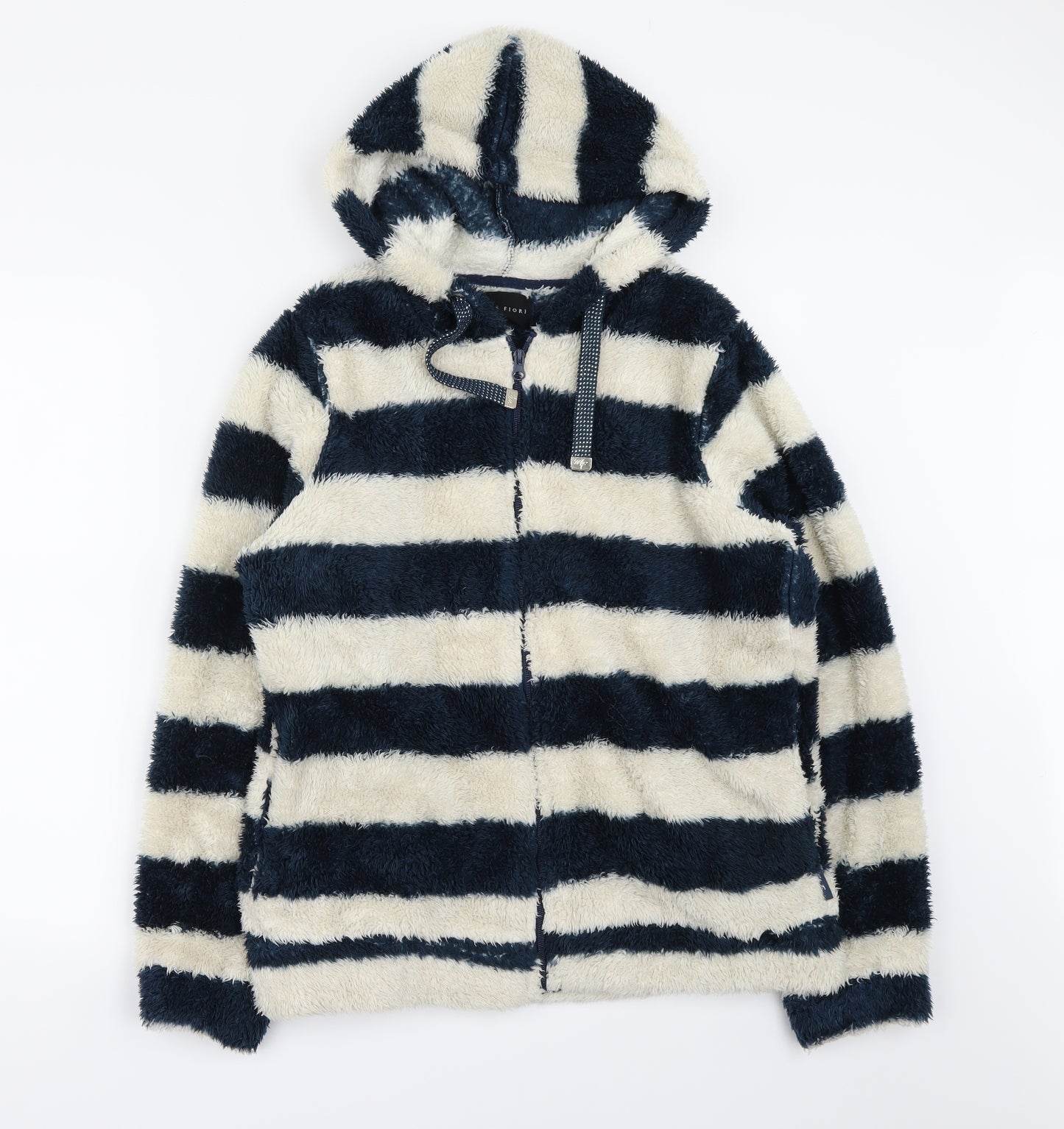 Miss Fiori Womens Blue Striped  Cardigan Jumper Size 16