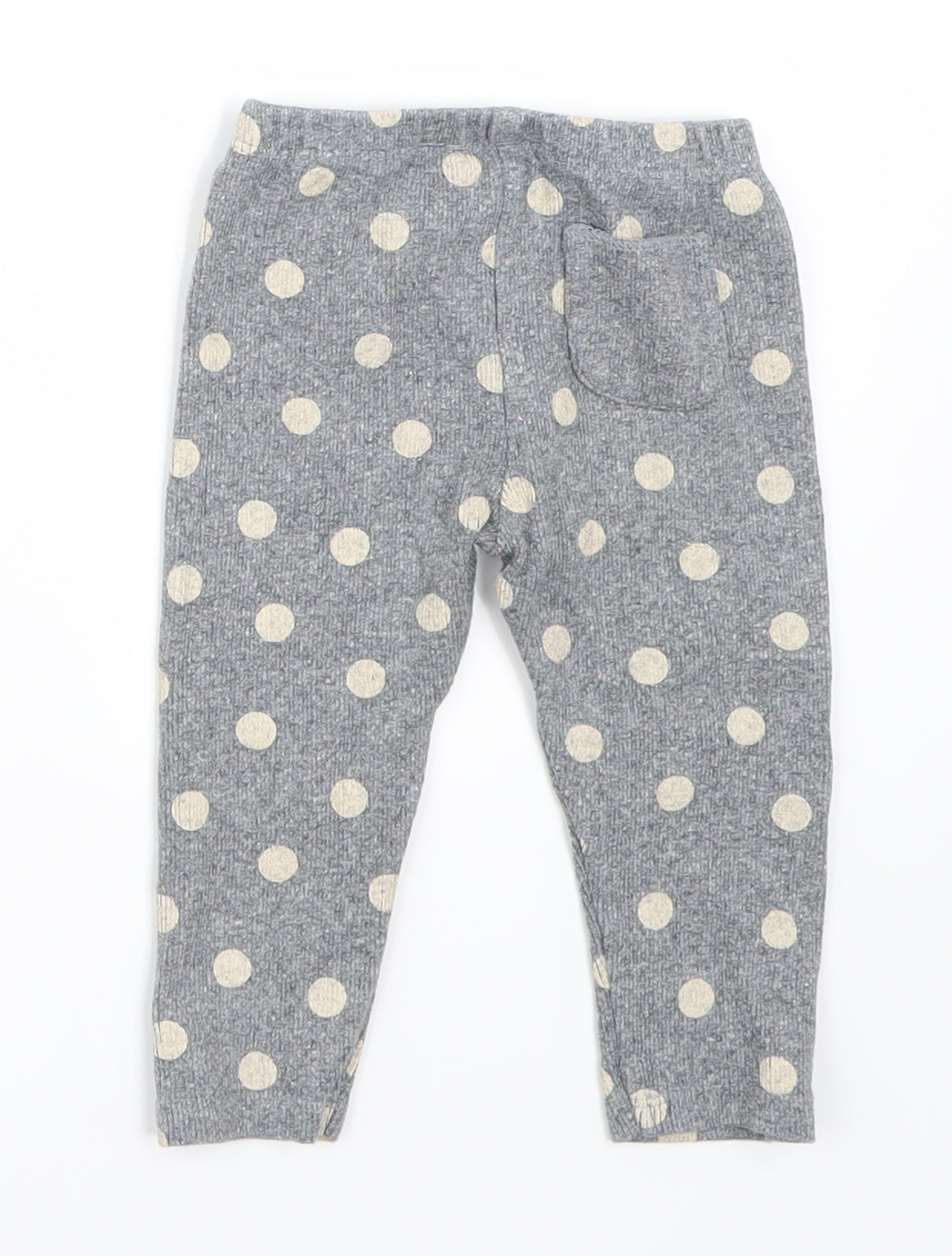 Zara Girls Grey Polka Dot  Sweatpants Leggings Size 9-12 Months
