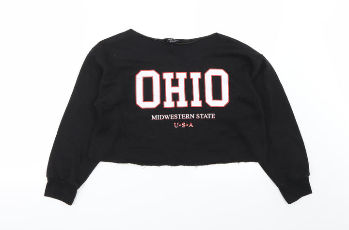New Look Girls Black Pullover Jumper Size 10-11 Years
