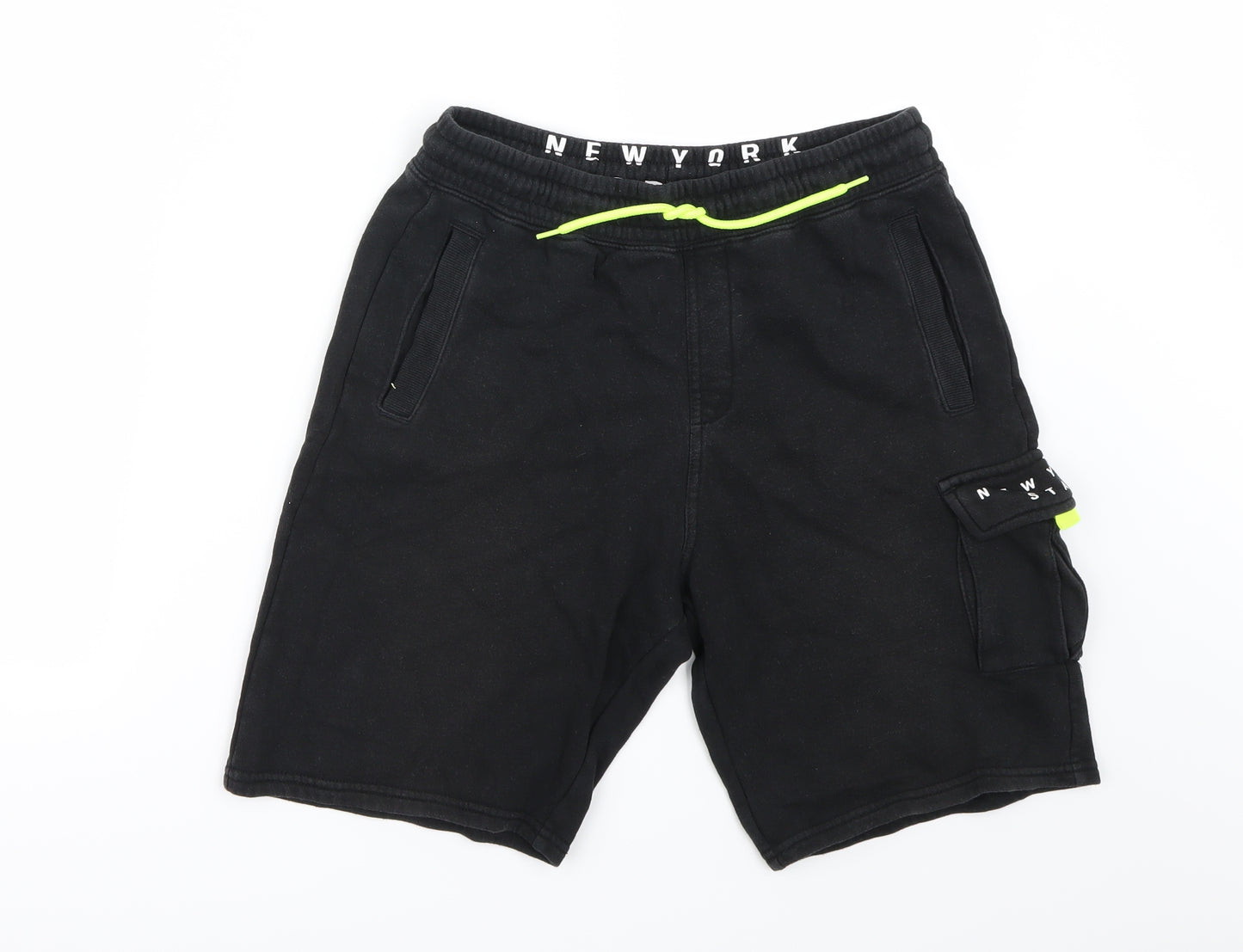 H&M Boys Black   Sweat Shorts Size 12-13 Years