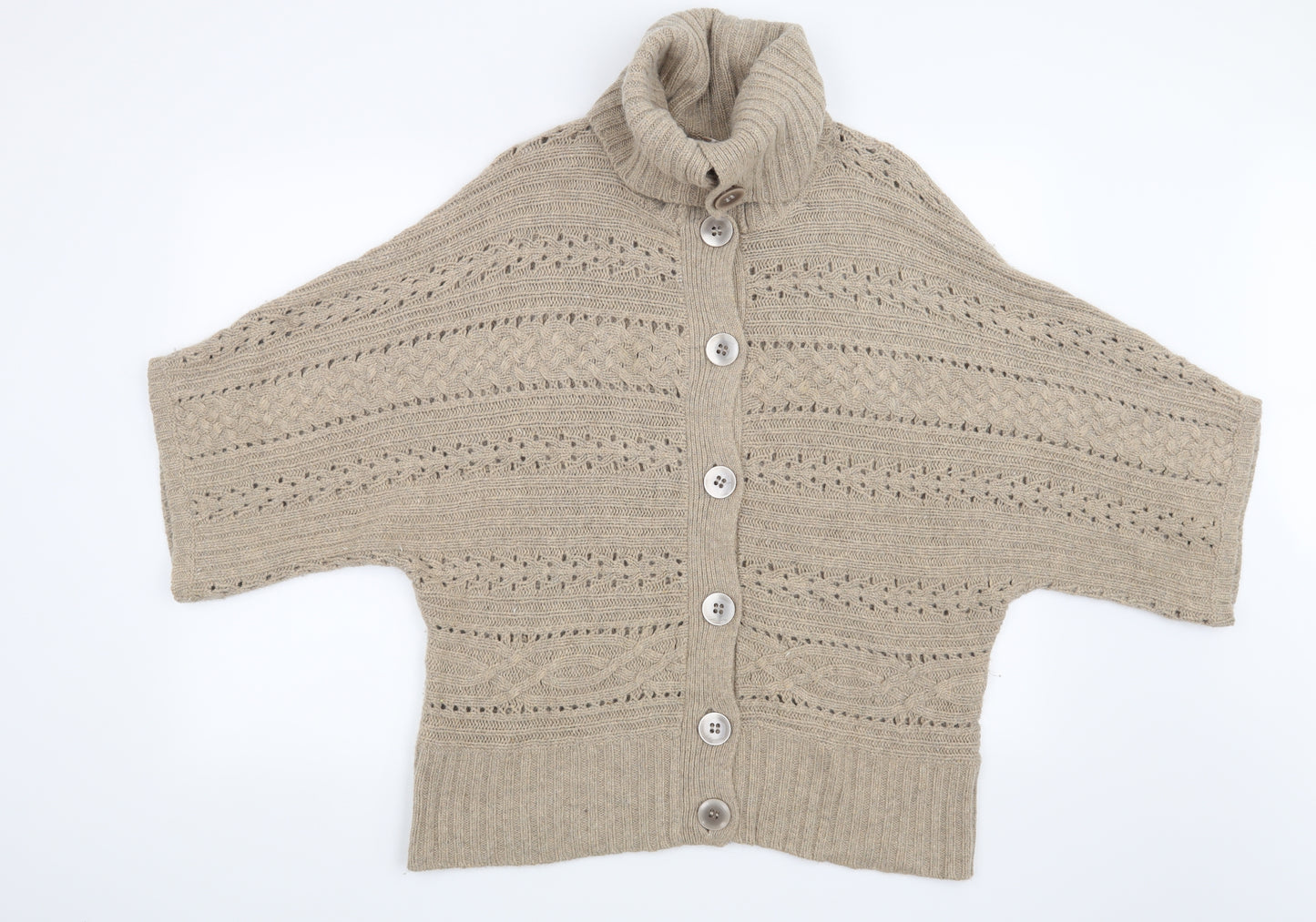 Marks and Spencer Womens Beige   Cardigan Jumper Size 18