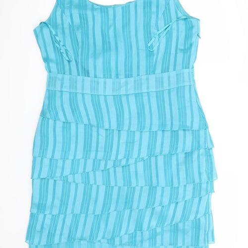 Minuet Petite Womens Blue Striped  Shift  Size 18