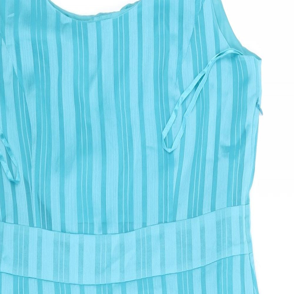 Minuet Petite Womens Blue Striped  Shift  Size 18