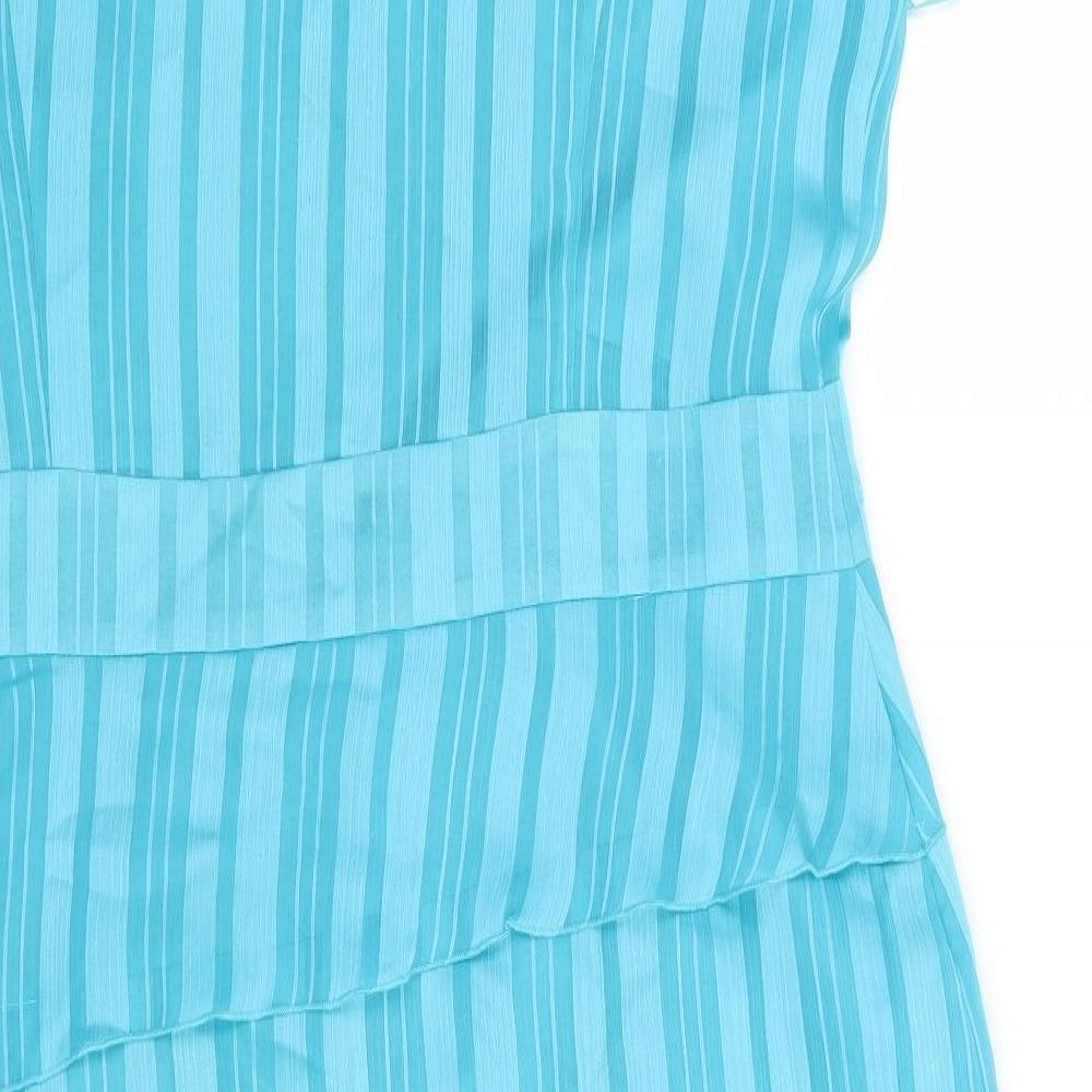 Minuet Petite Womens Blue Striped  Shift  Size 18