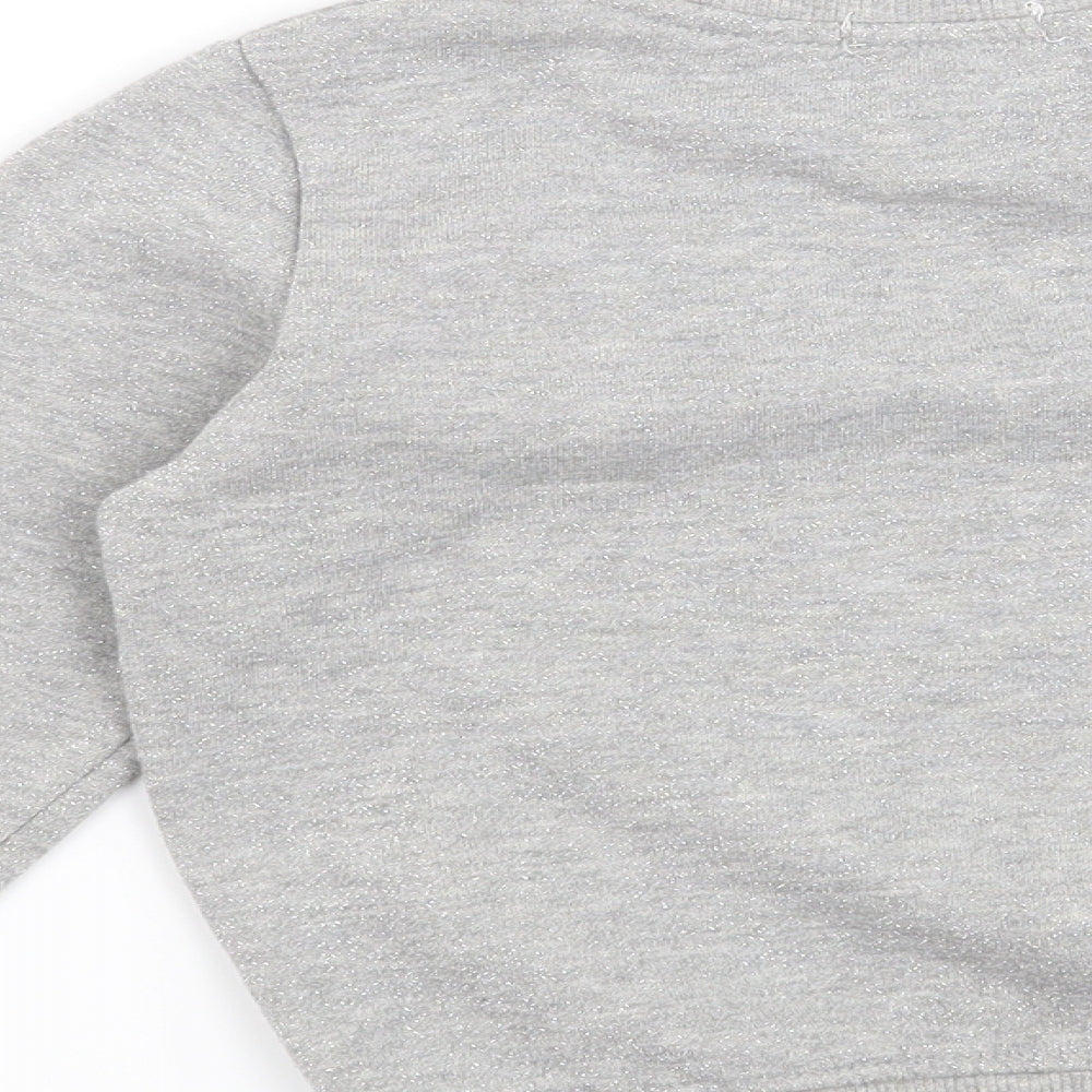 Primark Girls Grey   Pullover Sweatshirt Size 5-6 Years  - Dream big & wish upon the stars