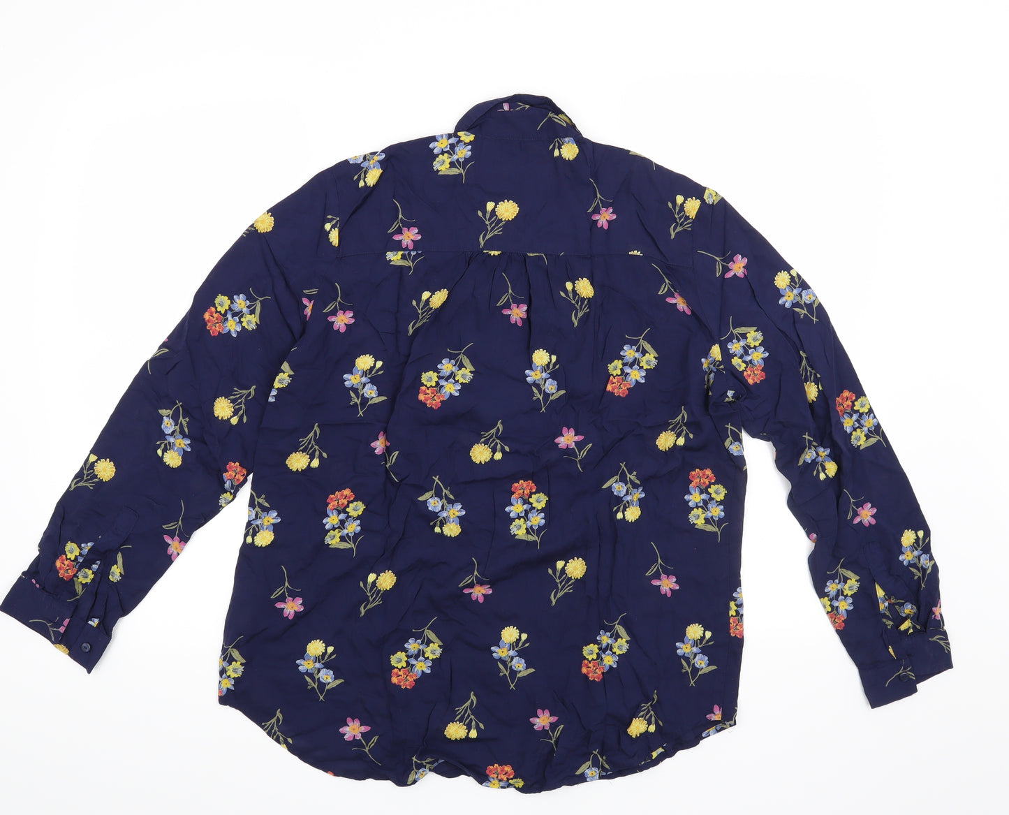 Marks and Spencer Womens Blue Floral  Basic Blouse Size 12