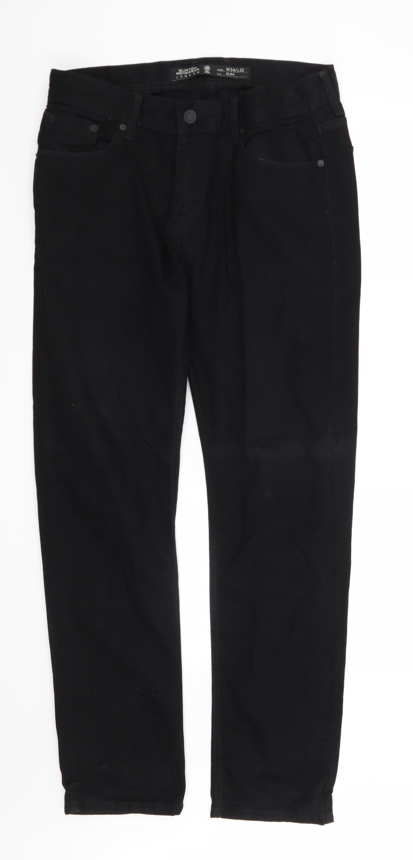 Burton Mens Black   Straight Jeans Size 34 in L32 in