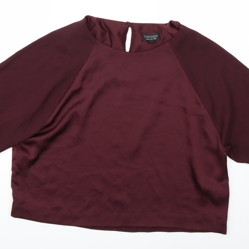 Topshop Womens Purple   Basic Blouse Size 12