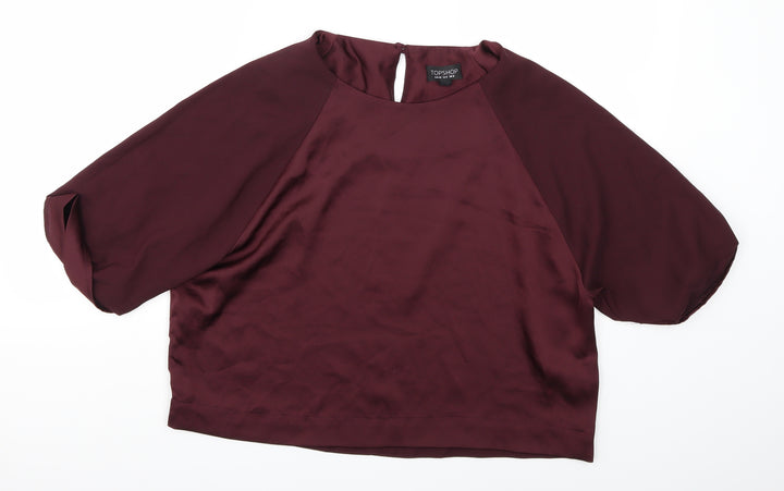 Topshop Womens Purple   Basic Blouse Size 12