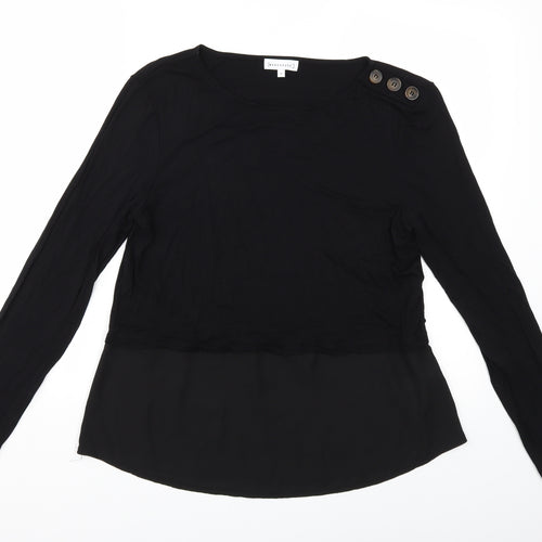 Warehouse Womens Black   Basic T-Shirt Size 14