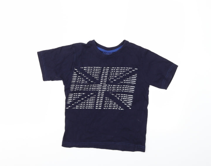 Rebel Boys Blue Basic T-Shirt Size 6-7 Years