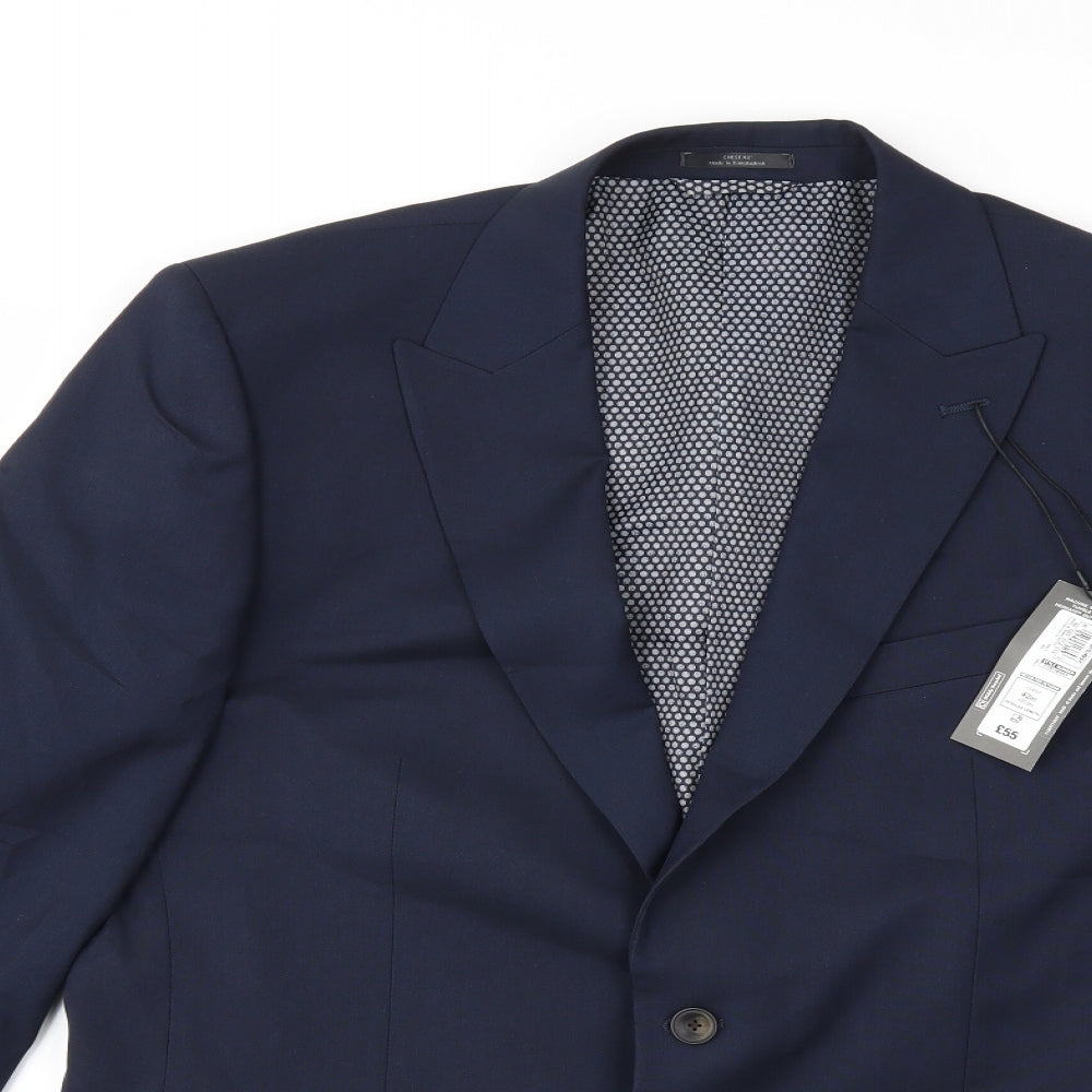 Marks and Spencer Mens Blue   Jacket Suit Jacket Size 42
