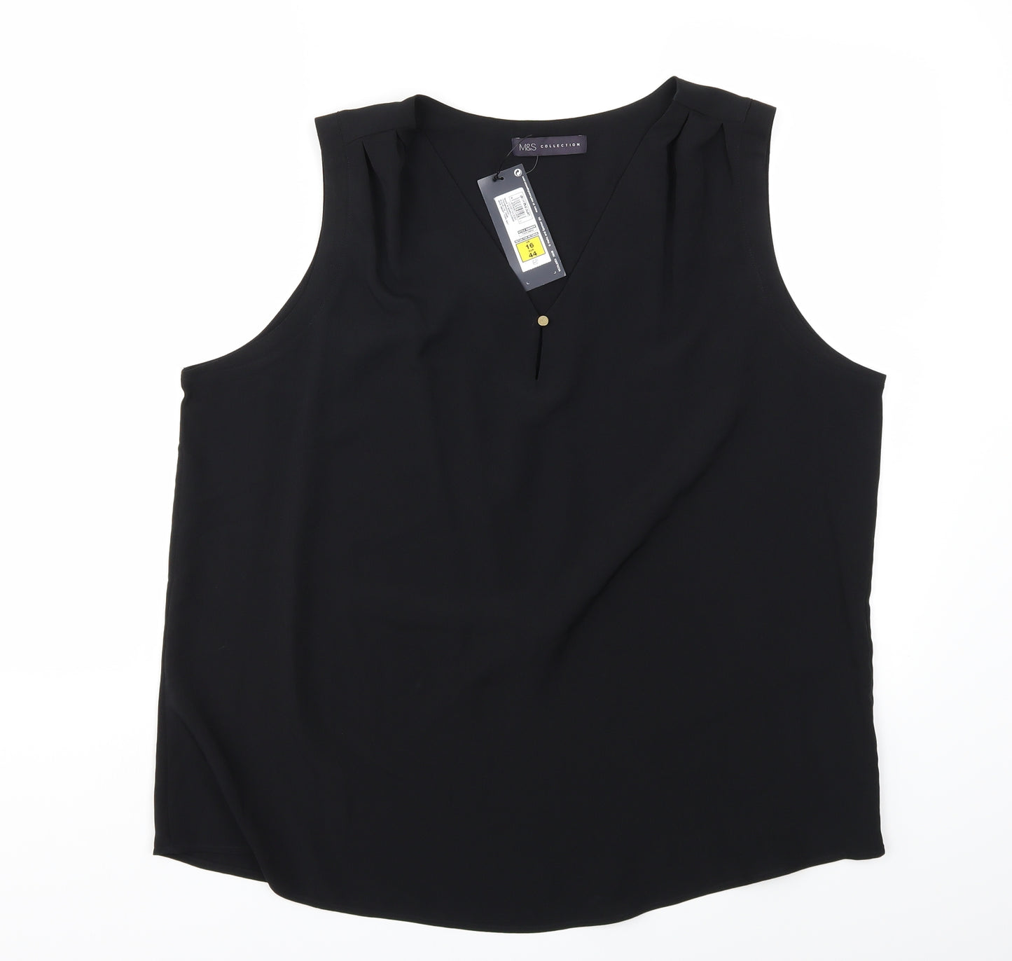 Marks and Spencer Womens Black   Basic Blouse Size 16