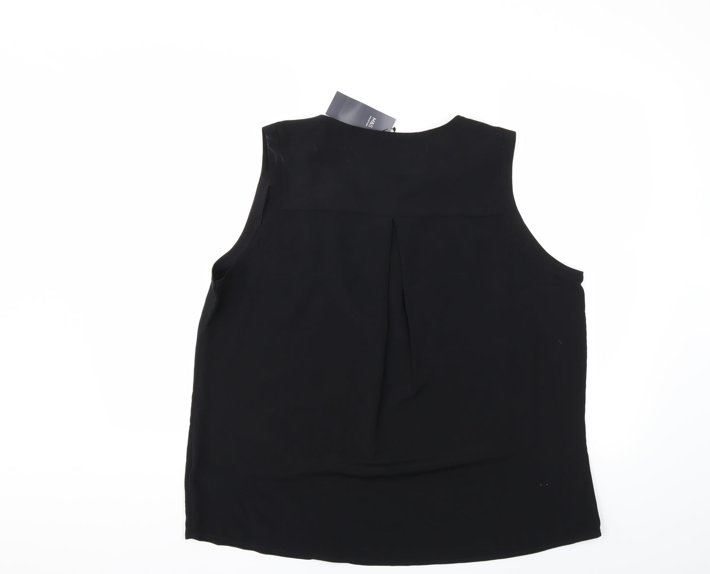 Marks and Spencer Womens Black   Basic Blouse Size 16
